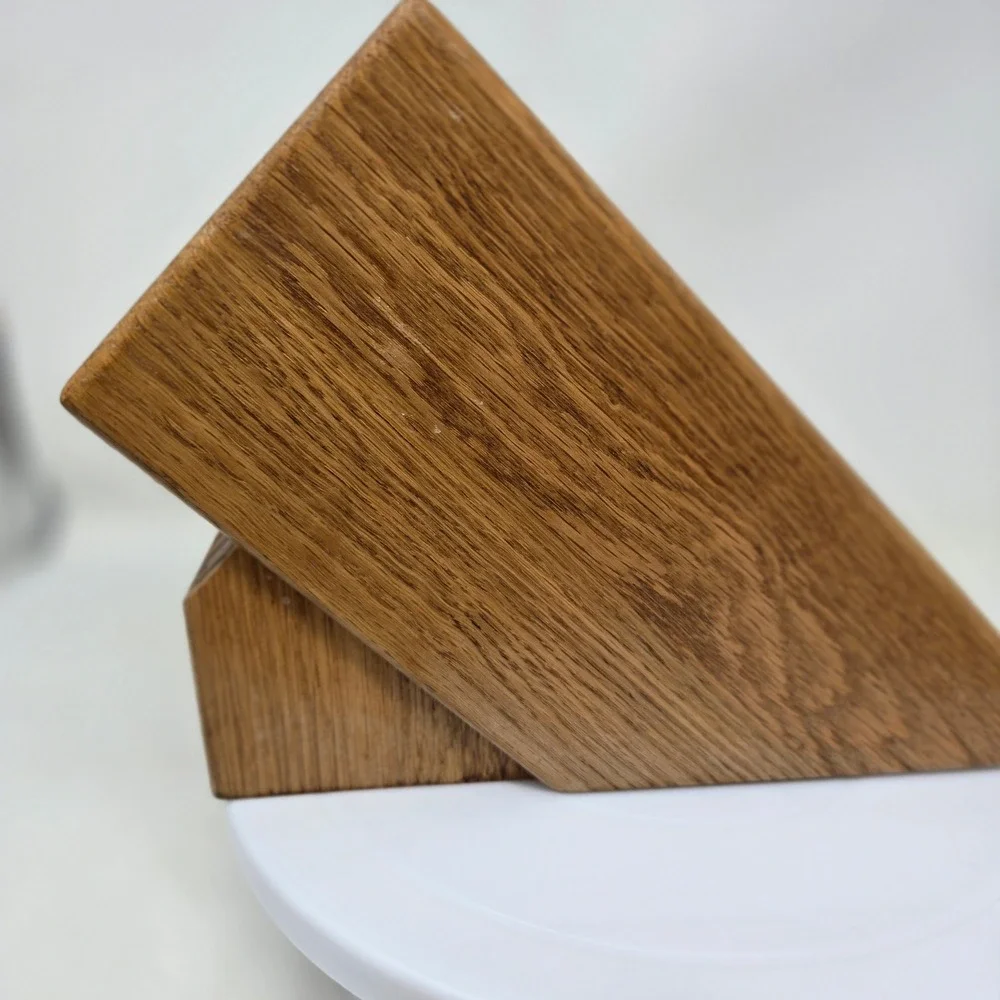 Cutco 13 Slot Oak Wood Knife Block Kitchen Cutlery Storage Made in USA Honey Oak